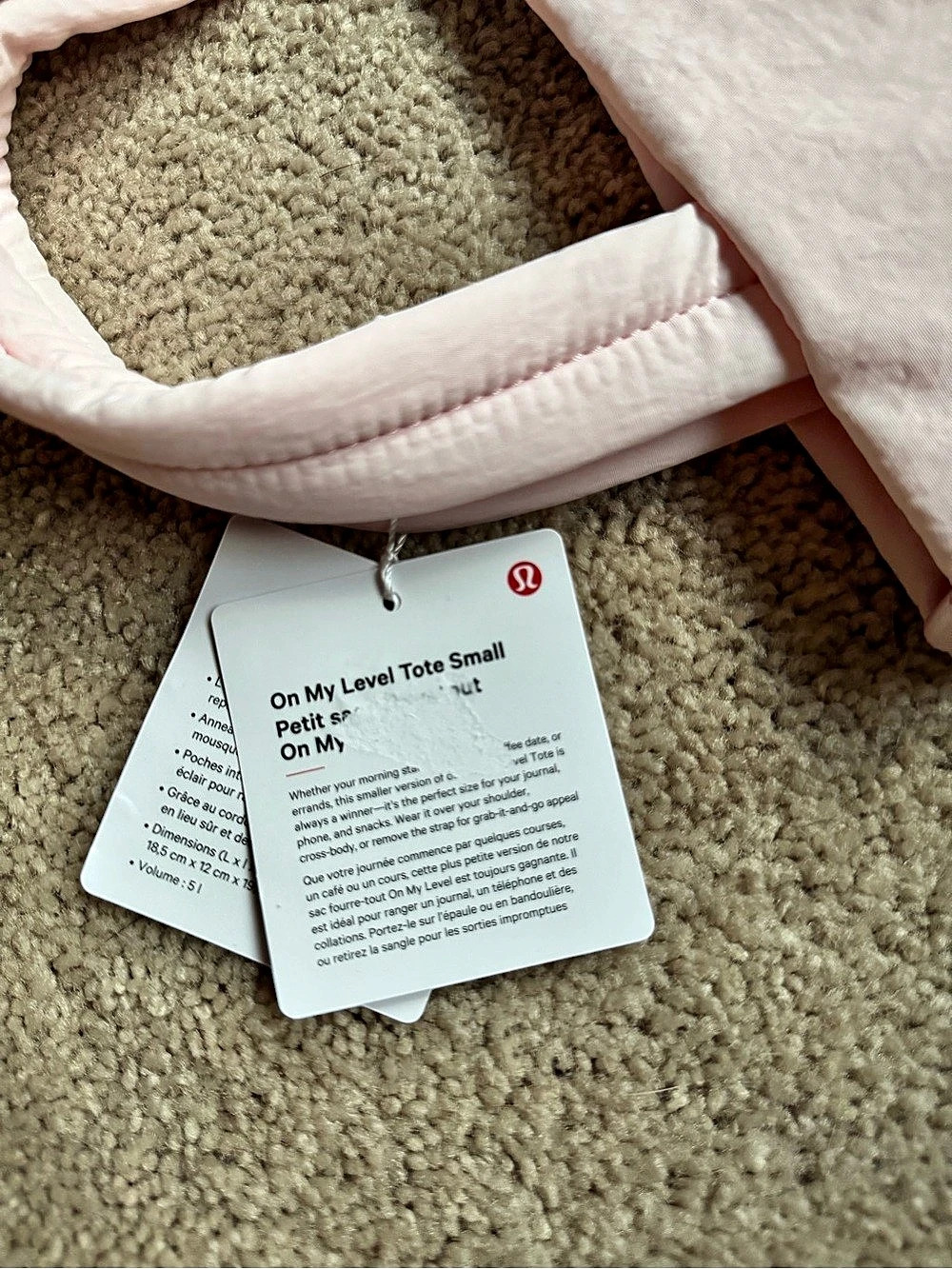 lululemon On My Level Tote Small *Puffy Tote in Pink NWT - Picture 4 of 4